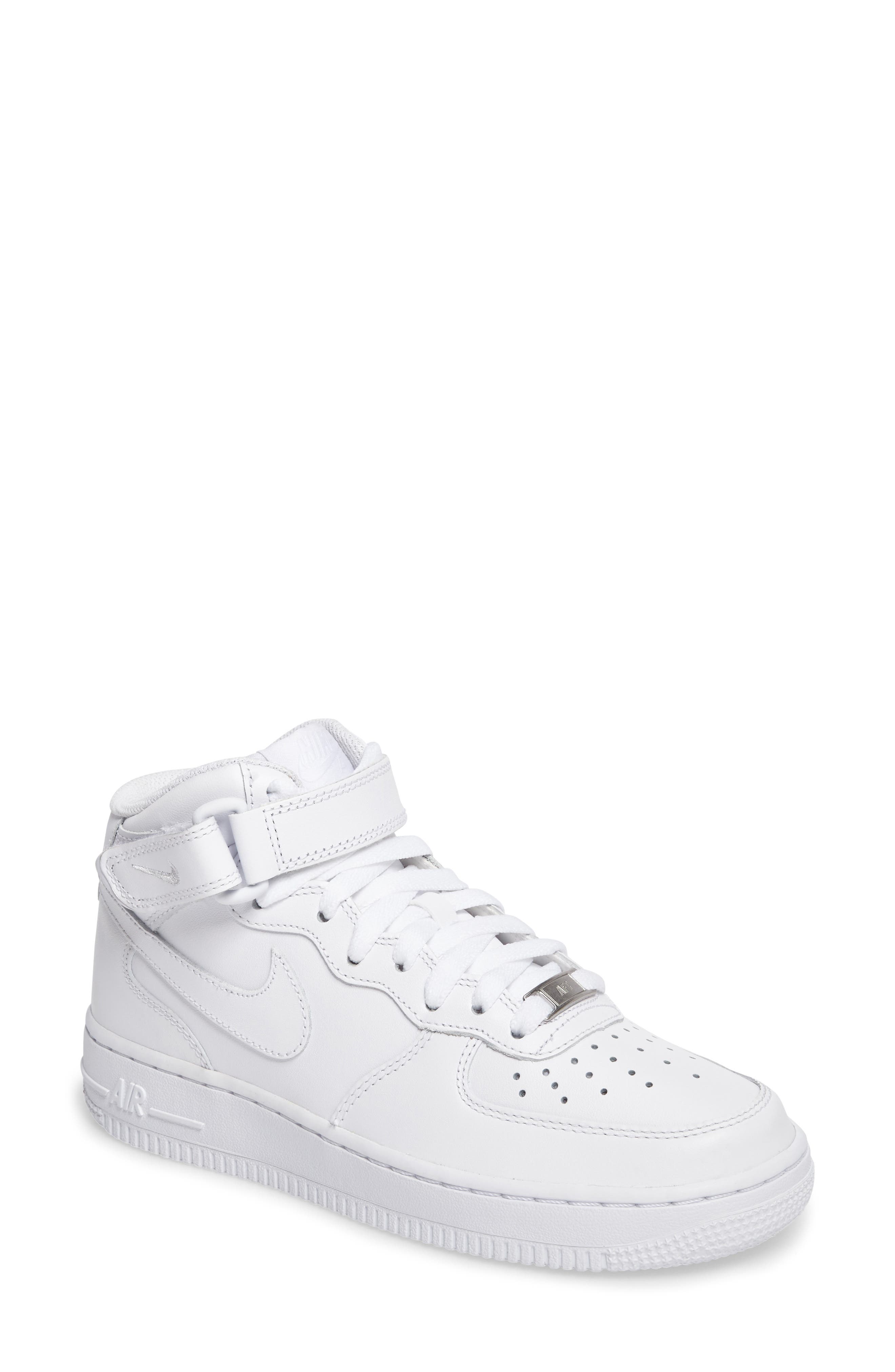 Air Force 1 '07 Mid Sneaker, Main, color, WHITE/ WHITE