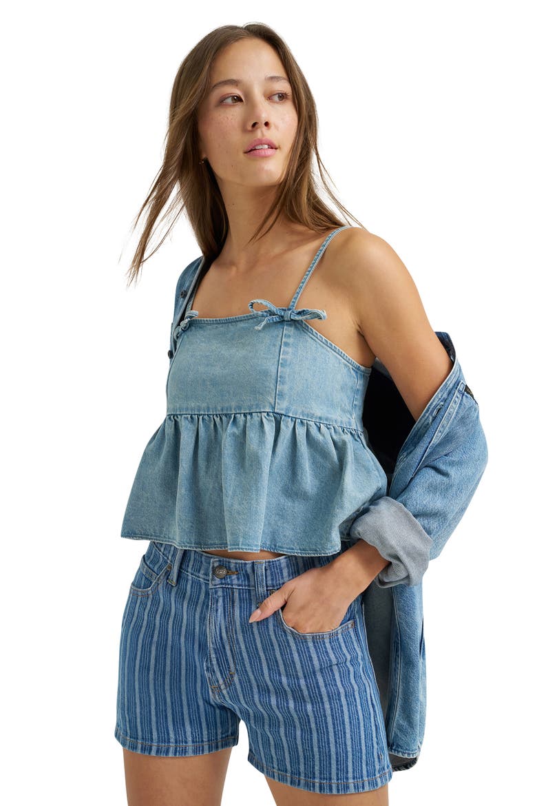Denim Cutoff Shorts, Alternate, color, LIGHT SONIC SPEED