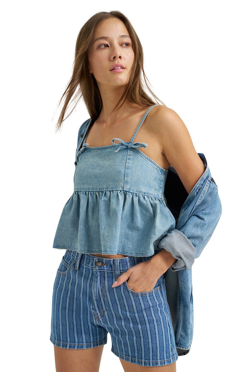 Lee Denim Cutoff Shorts, Alternate, color, Light Sonic Speed