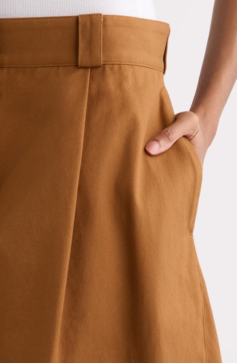 Balenciaga Pleated Long Bermuda Pants, Alternate, color, 2602 Camel