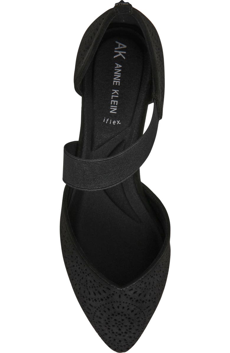 Anne Klein Orsolo Mary Jane Flat, Alternate, color, Black Microsuede