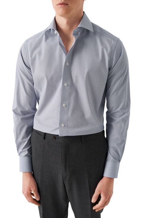 Contemporary Fit Twill Dress Shirt (Regular & Big)