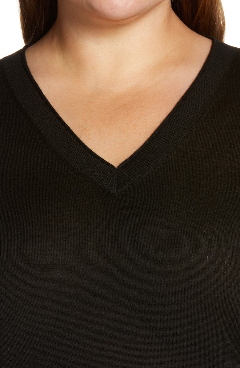 Halogen<sup>®</sup> Merino Wool Blend V-Neck Sweater, Alternate, color, 