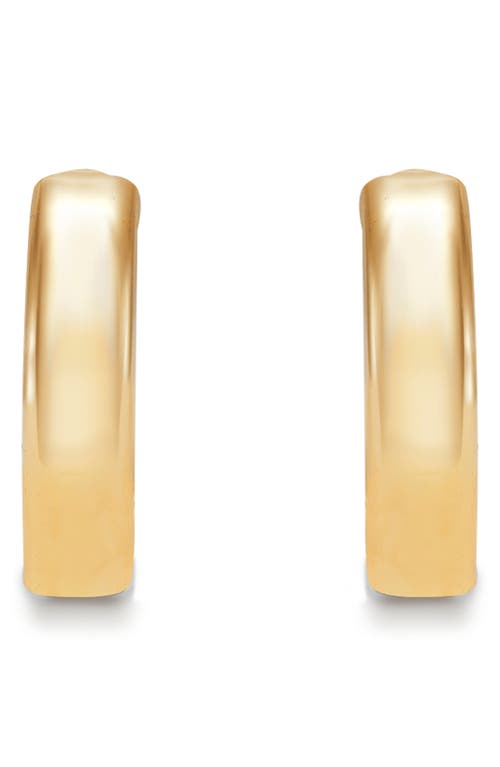 Frankie & Zoe Polished Huggie Hoop Earrings In Gold