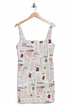 Desigual Newsprint Body-Con Minidress