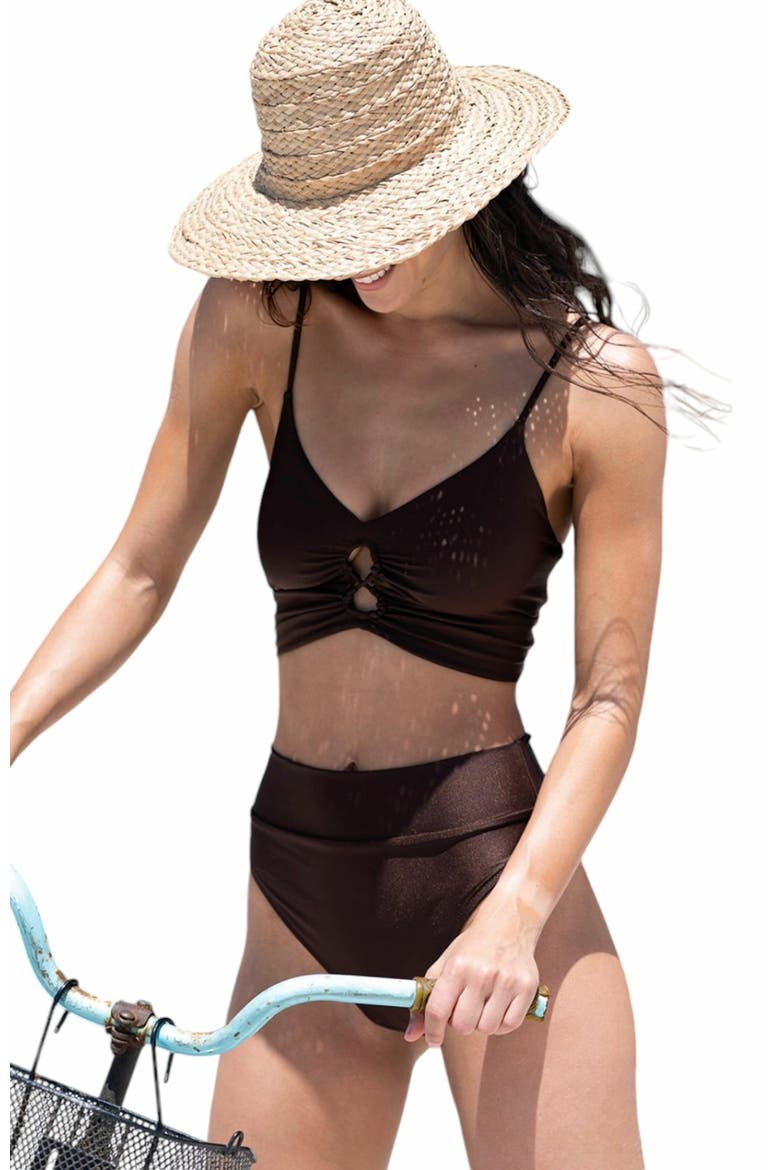 Nyanga Bikini Top, Alternate, color, Dark Brown