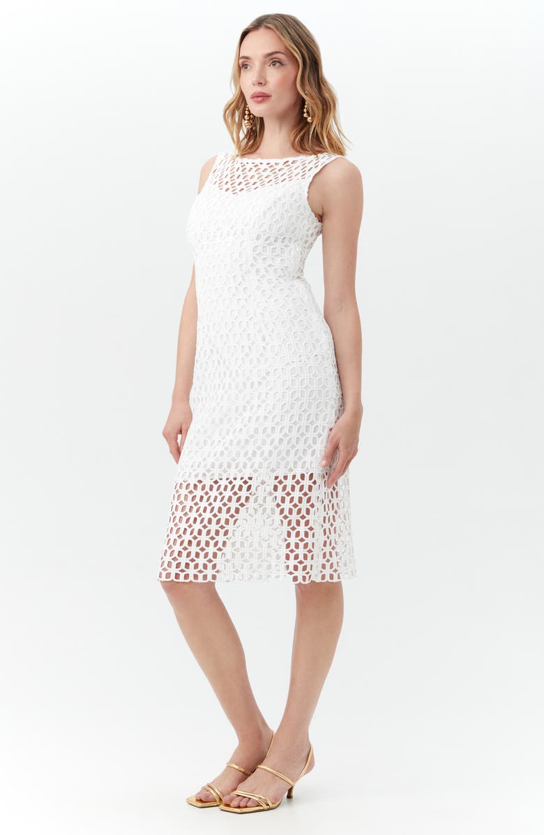 Trina Turk Eleanor Sleeveless Cutout Shift Dress, Alternate, color, White