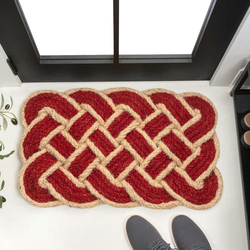 JONATHAN Y JONATHAN Y MAEVE CLASSIC COASTAL SCALLOPED BASKETWEAVE COIR INDOOR/OUTDOOR DOORMAT
