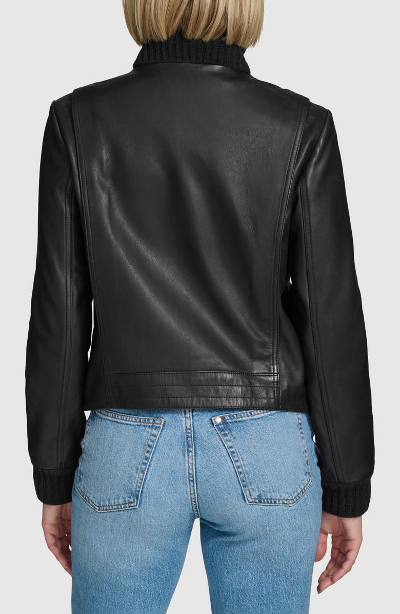 Andrew Marc Beatrix Leather Jacket, Alternate, color, Black