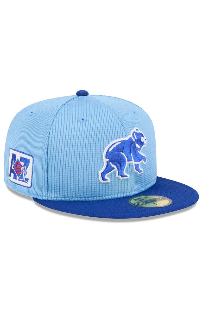 New Era Men's New Era  Light Blue/Royal Chicago Cubs 2025 Spring Training 59FIFTY Fitted Hat, Alternate, color, 