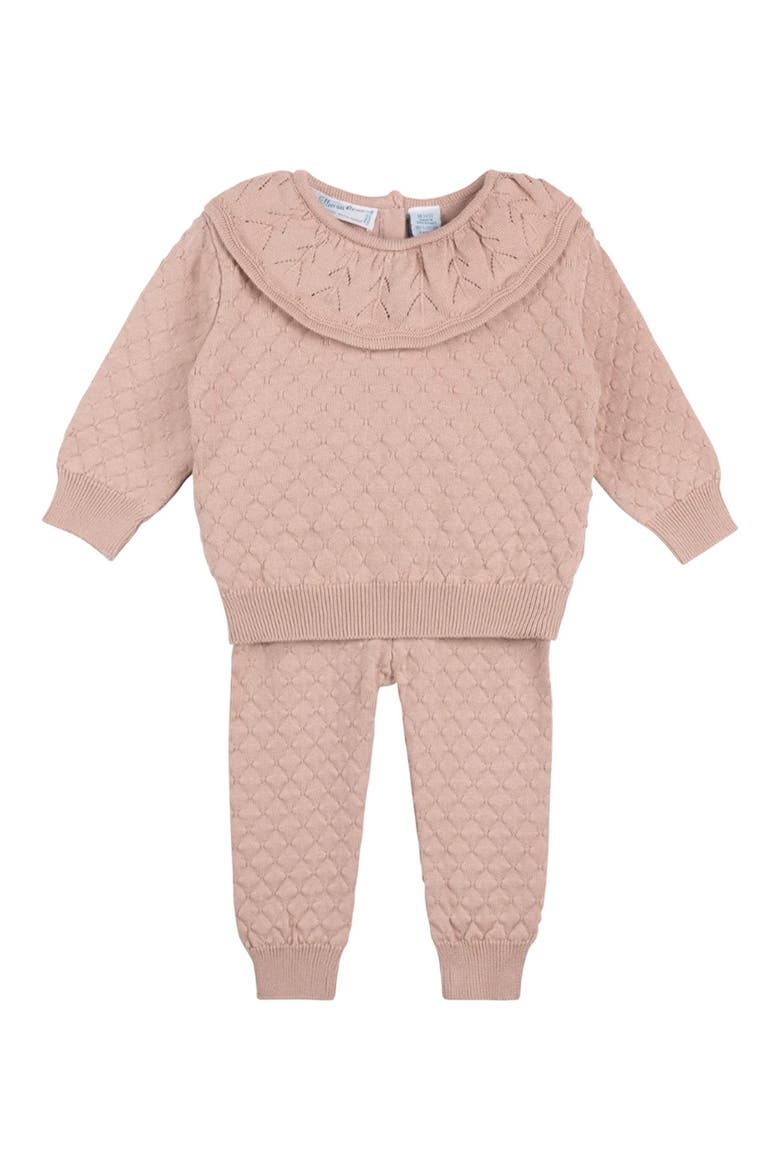Quilted Knit Sweater & Pants Set, Main, color, MAUVE
