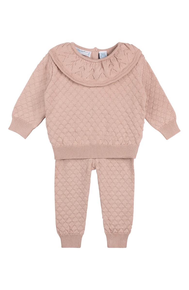 Feltman Brothers Quilted Knit Sweater & Pants Set, Main, color, Mauve