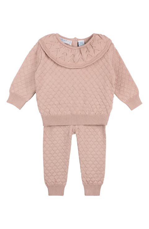 Quilted Knit Sweater & Pants Set
