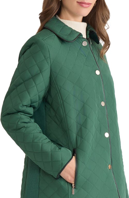 Jones New York Quilted Jacket In Green