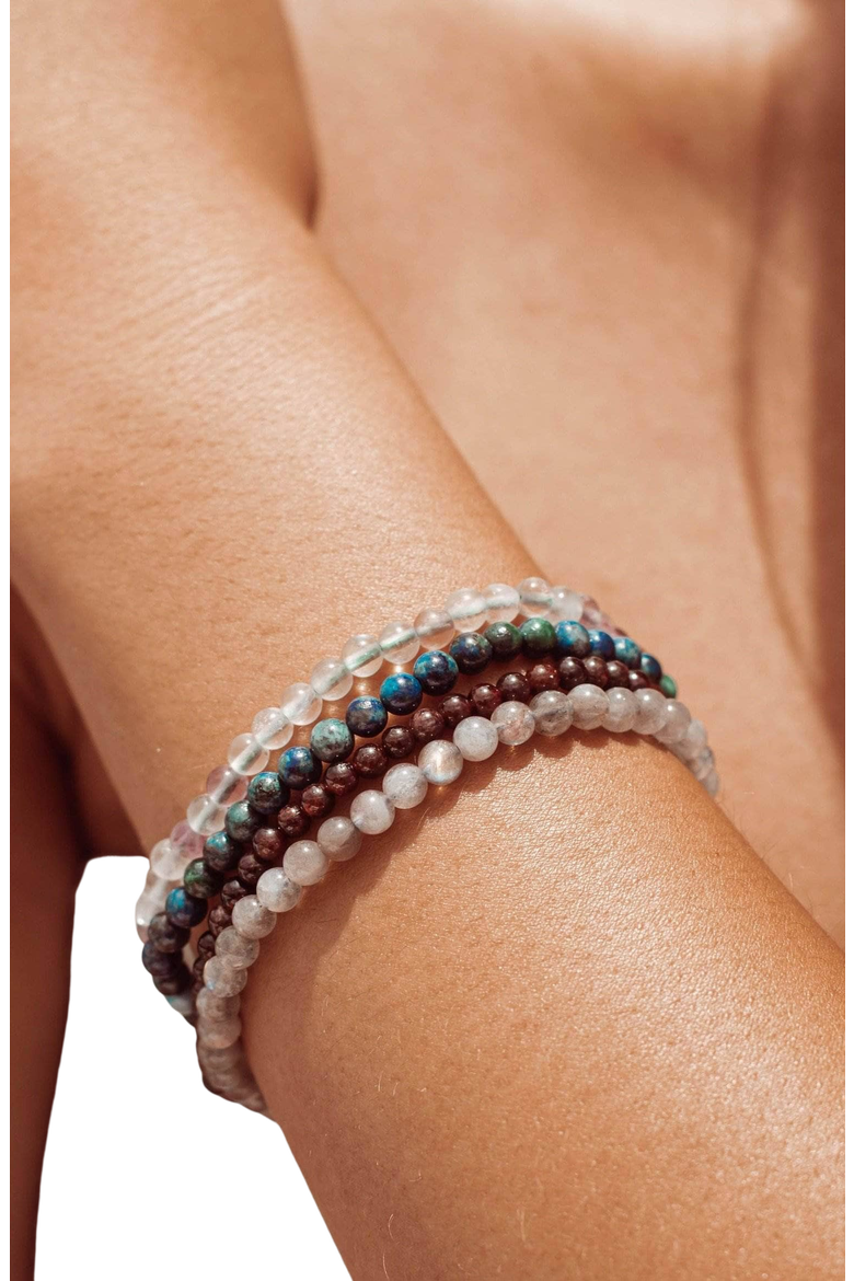 Capricorn Bracelet Set, Alternate, color, Gray / Burgundy / Green