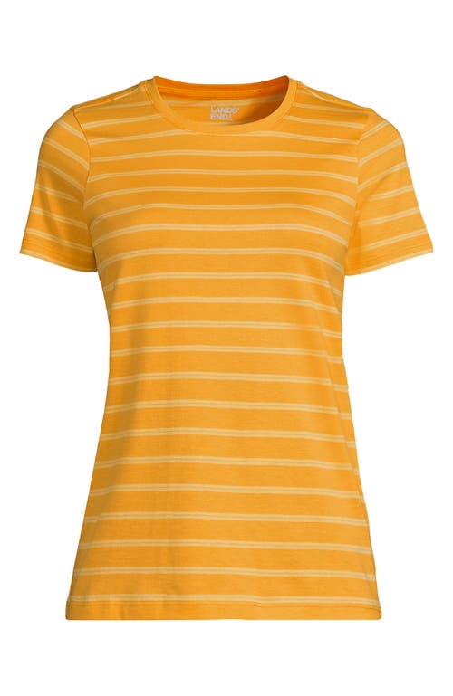 Lands' End Plus Size Supima Cotton Crewneck T-shirt In Yellow