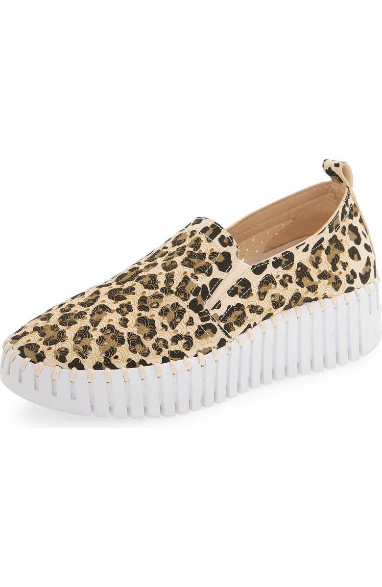 Ilse Jacobsen Tulip Perforated Slip-On Sneaker, Main, color, Latte