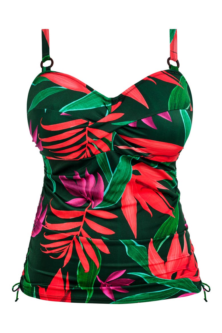 Pichola Underwire Twist Front Tankini Top, Alternate, color, MANGROVE