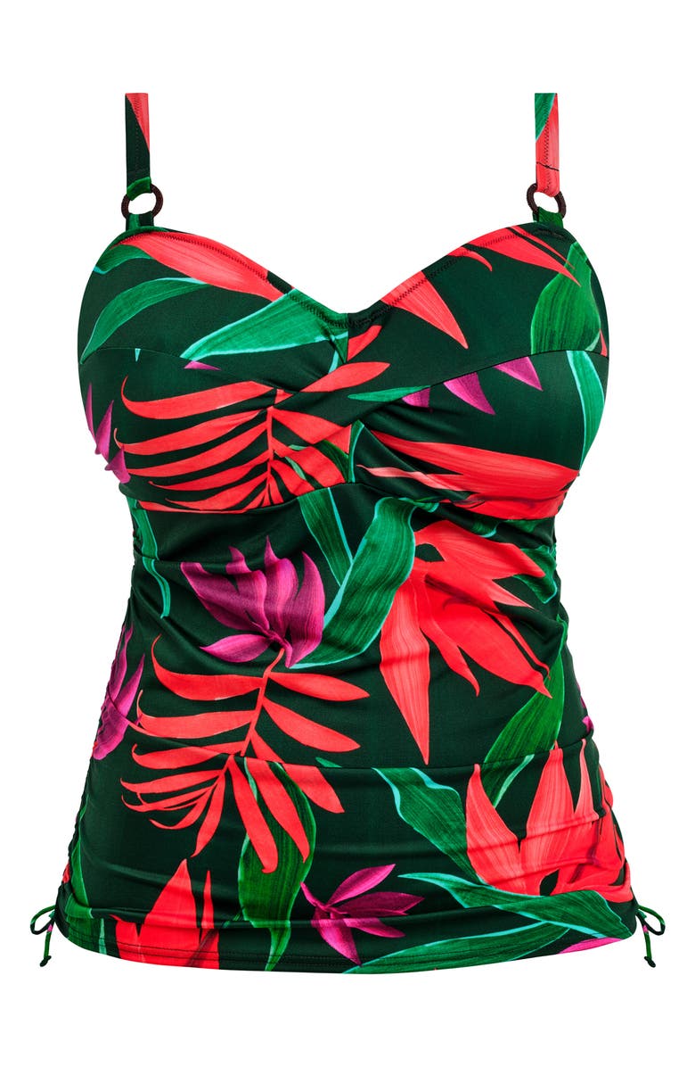 Fantasie Pichola Underwire Twist Front Tankini Top, Alternate, color, Mangrove
