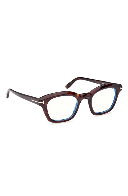 Tom Ford 49mm Square Blue Light Blocking Optical Glasses