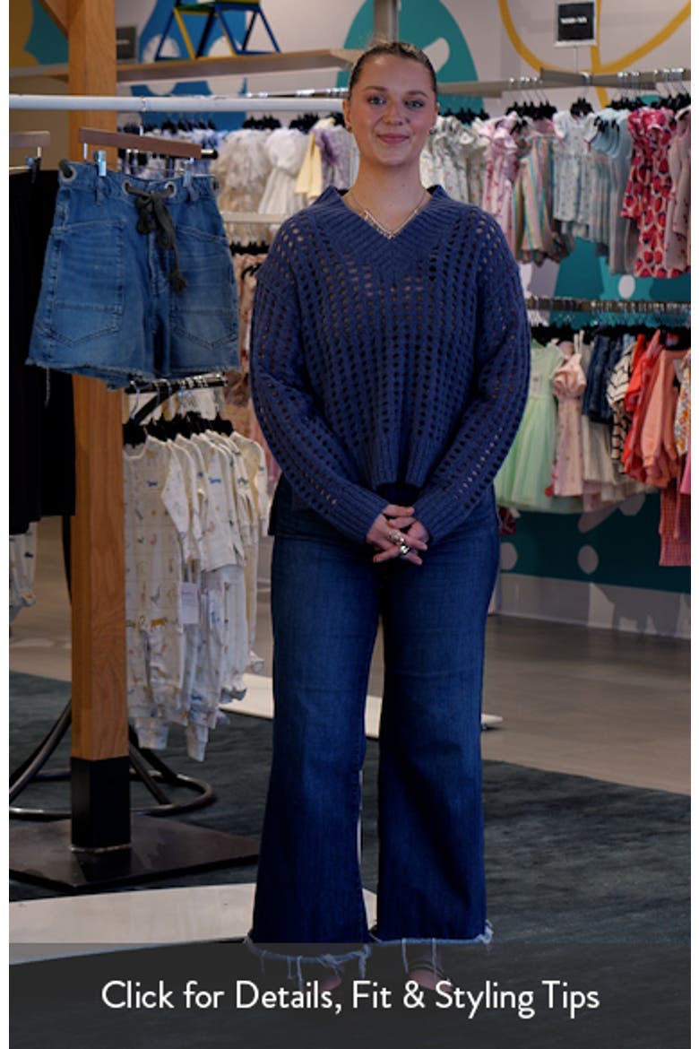 Mesh Stitch V-Neck Sweater video