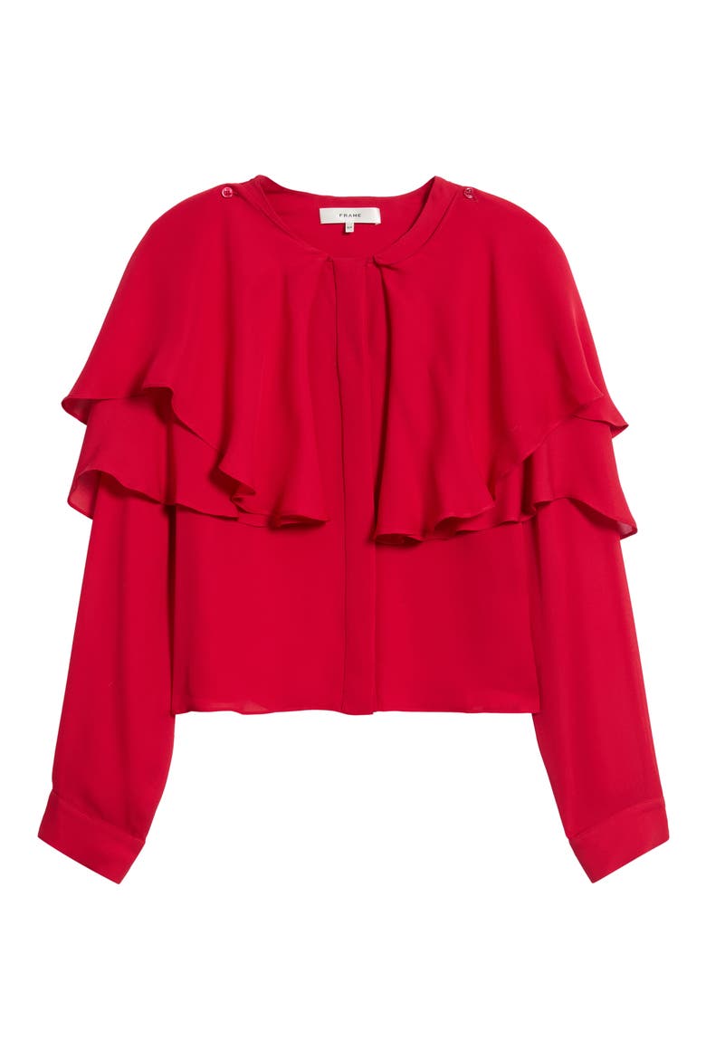 The Wrap Cape Top, Alternate, color, LIPSTICK