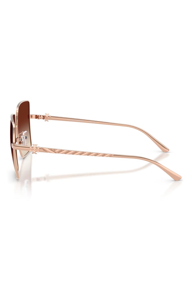 TY6120 57mm Gradient Square Sunglasses, Alternate, color, ROSE GOLD