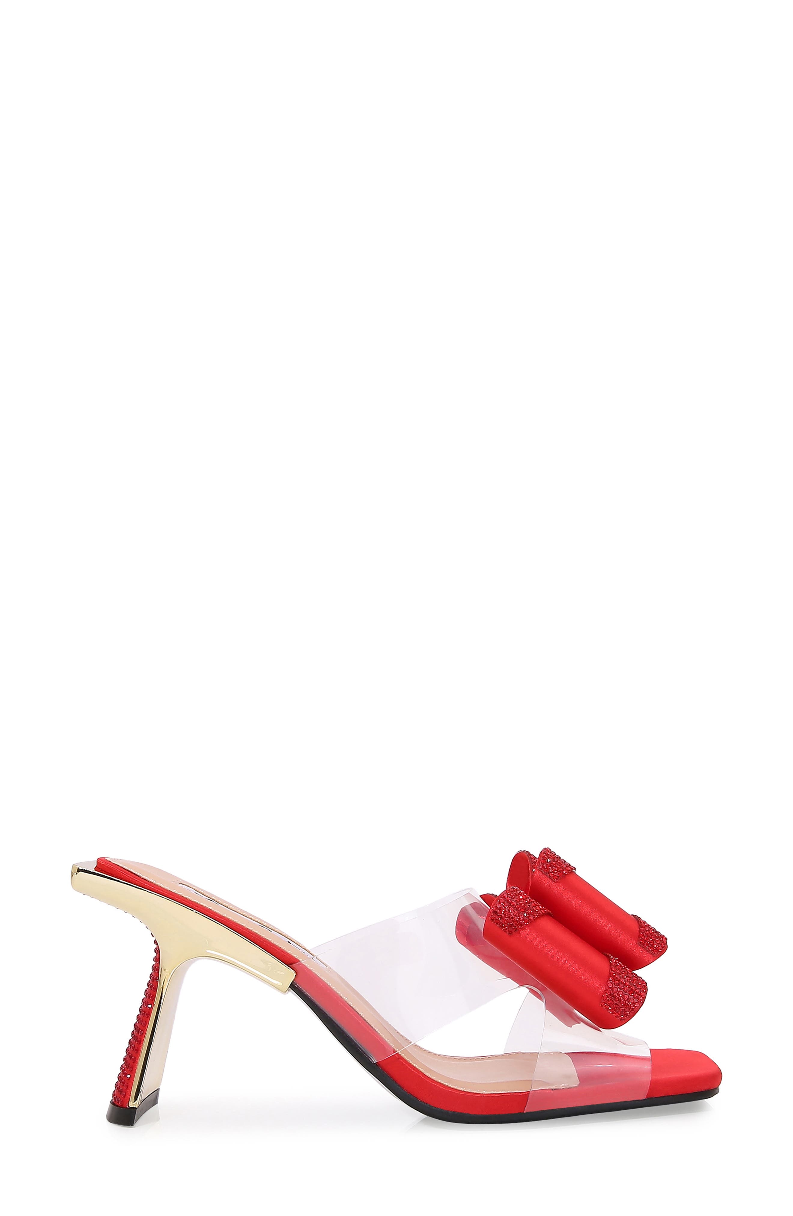 Fantasy Rhinestone Slide Sandal, Alternate, color, RED