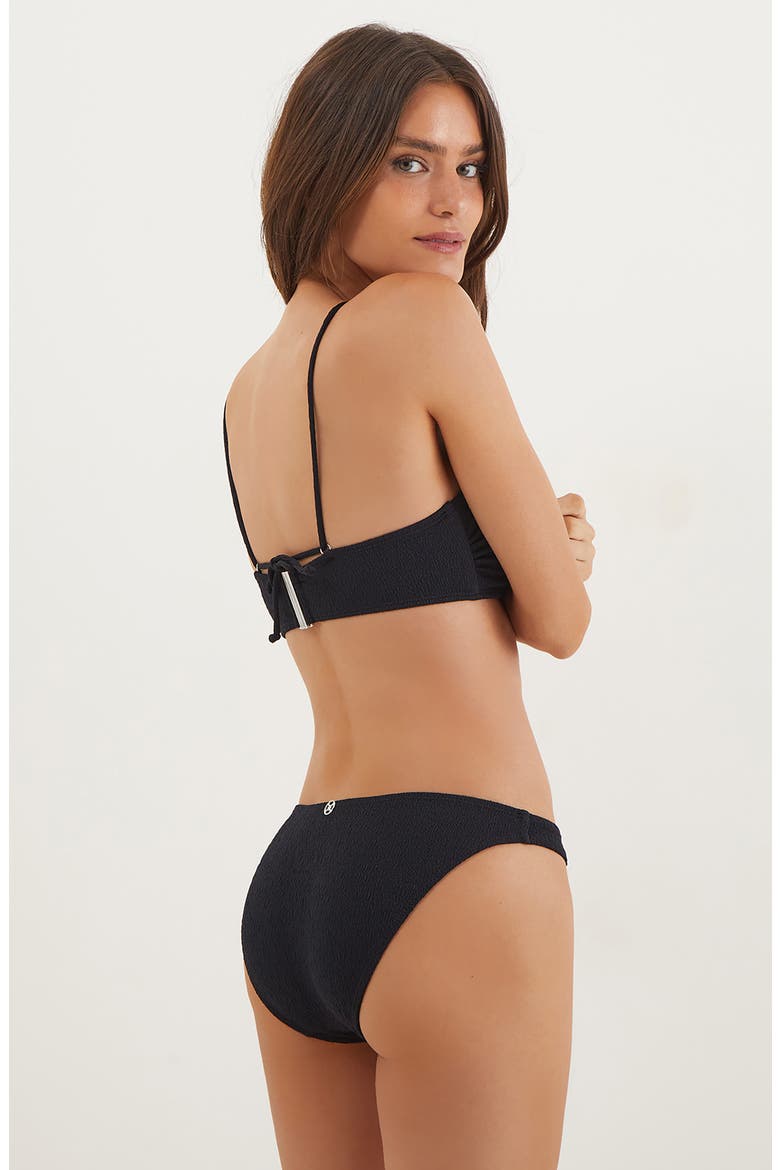 Firenze Sami Bandeau Bikini Top, Alternate, color, BLACK