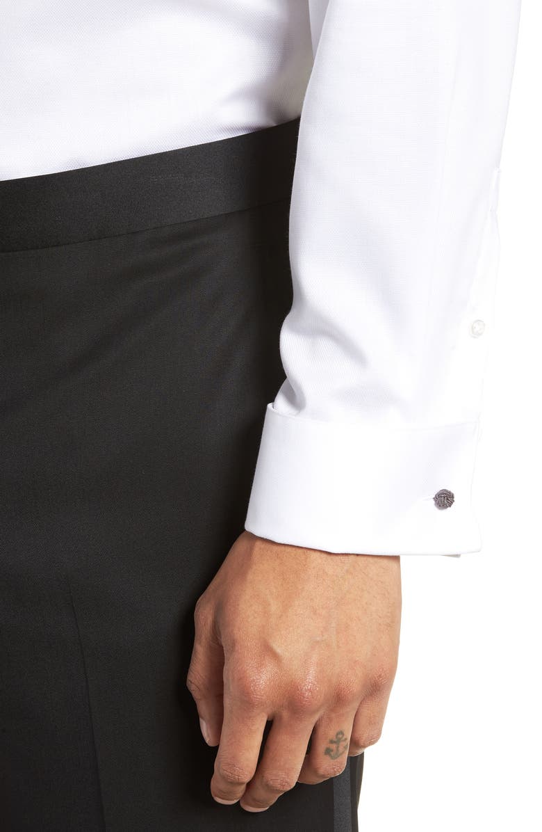 BOSS Jasper Slim Fit Tuxedo Shirt, Alternate, color,