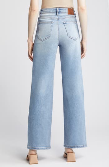 HIDDEN JEANS Double Crossover High Waist Wide Leg Jeans