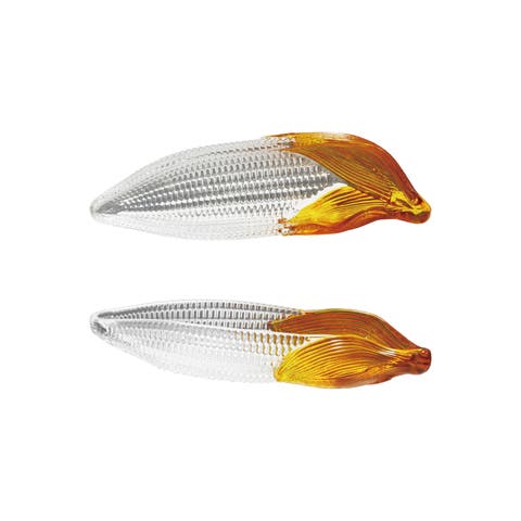 Glass Hand-Painted Corn Dish