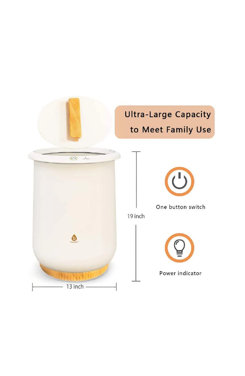 PURSONIC Bucket Style Towel Warmer, Alternate, color, White