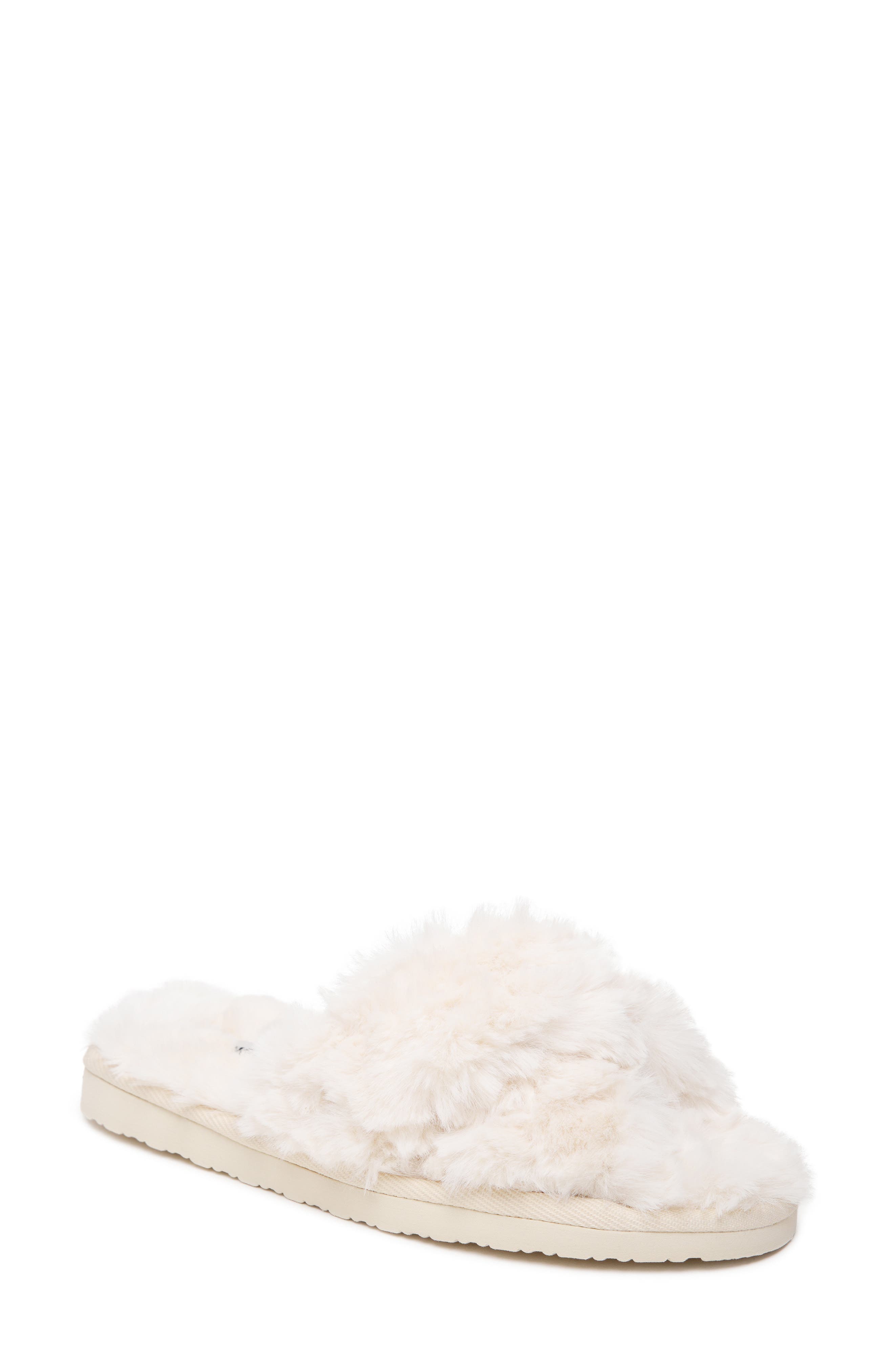Teddy Faux Shearling Slipper, Main, color, CREAM