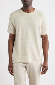 Nordstrom Linen & Cotton Short Sleeve Sweater Tee