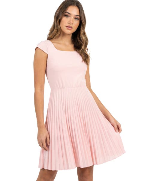 Cap Sleeve Pleated Dress (Big Kid)
