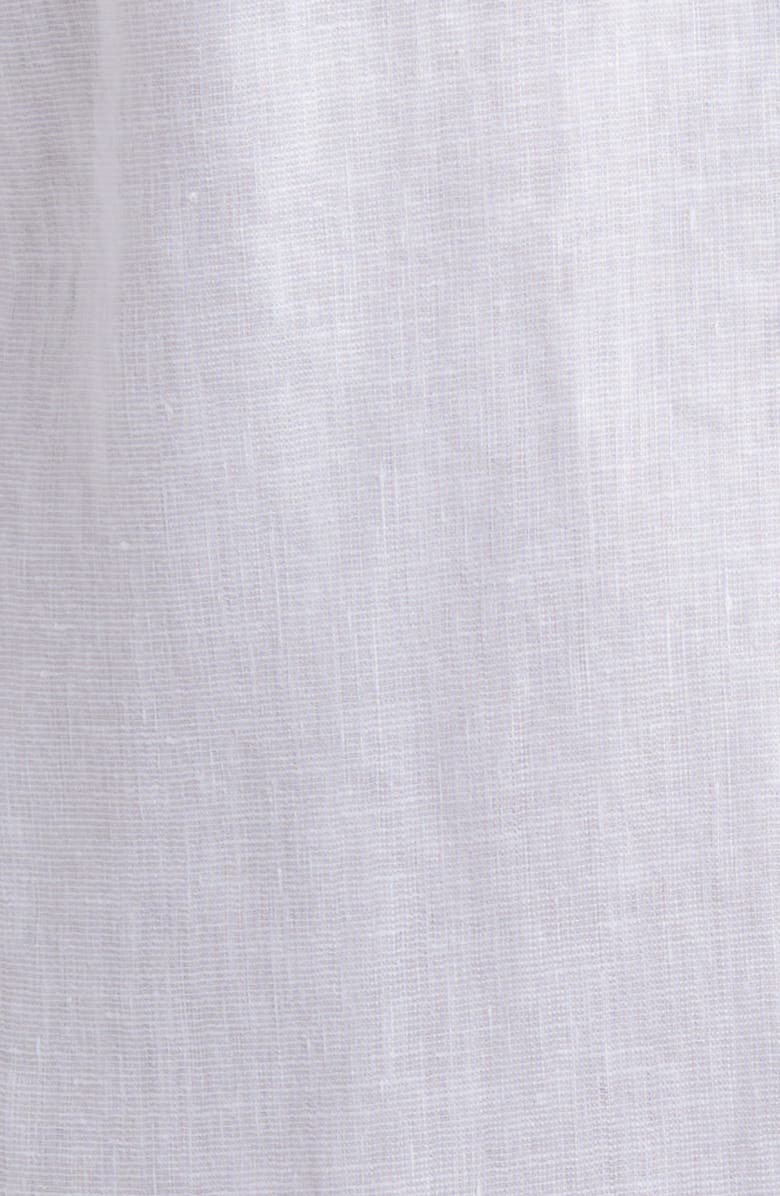 BOSS Roan Slim Fit Stretch Linen Blend Button-Up Shirt, Alternate, color, Wht