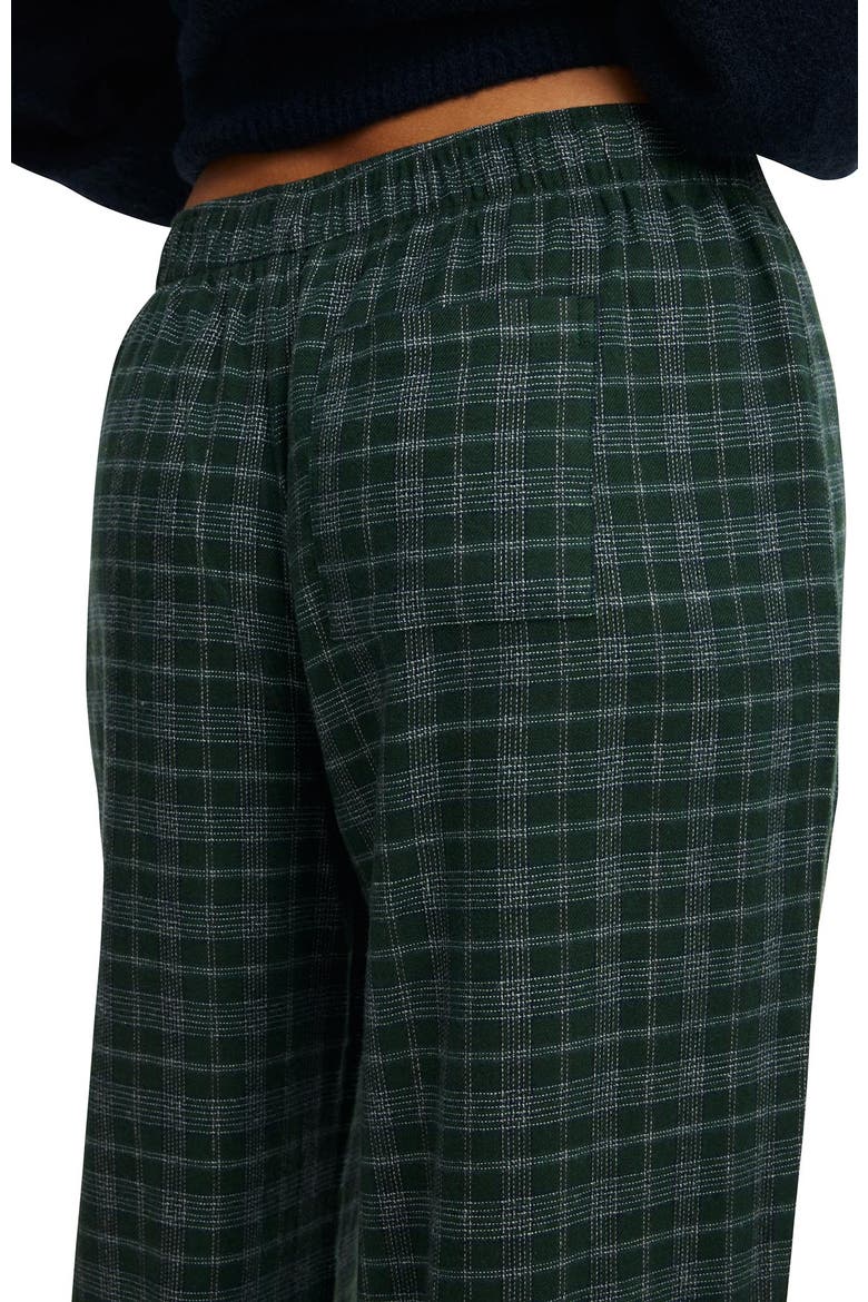 Women's Flannel Barrel Leg Pant, Alternate, color, Odie Check Pine Cone