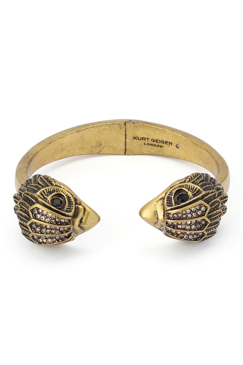 Large Eagle Hinge Bangle, Alternate, color, CRYSTAL DORADO