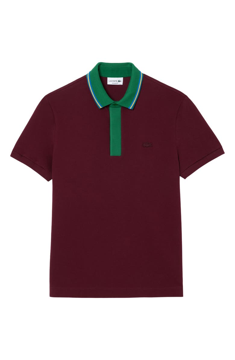 Lacoste Regular Fit Tipped Cotton Piqué Polo, Main, color, Yup Zin