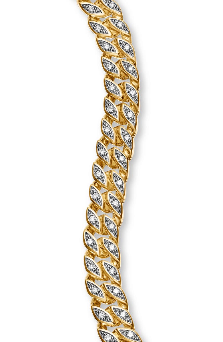 David Yurman Men's Pavé Diamond Curb Chain Bracelet, Alternate, color, 18K Yellow Gold/ Diamond