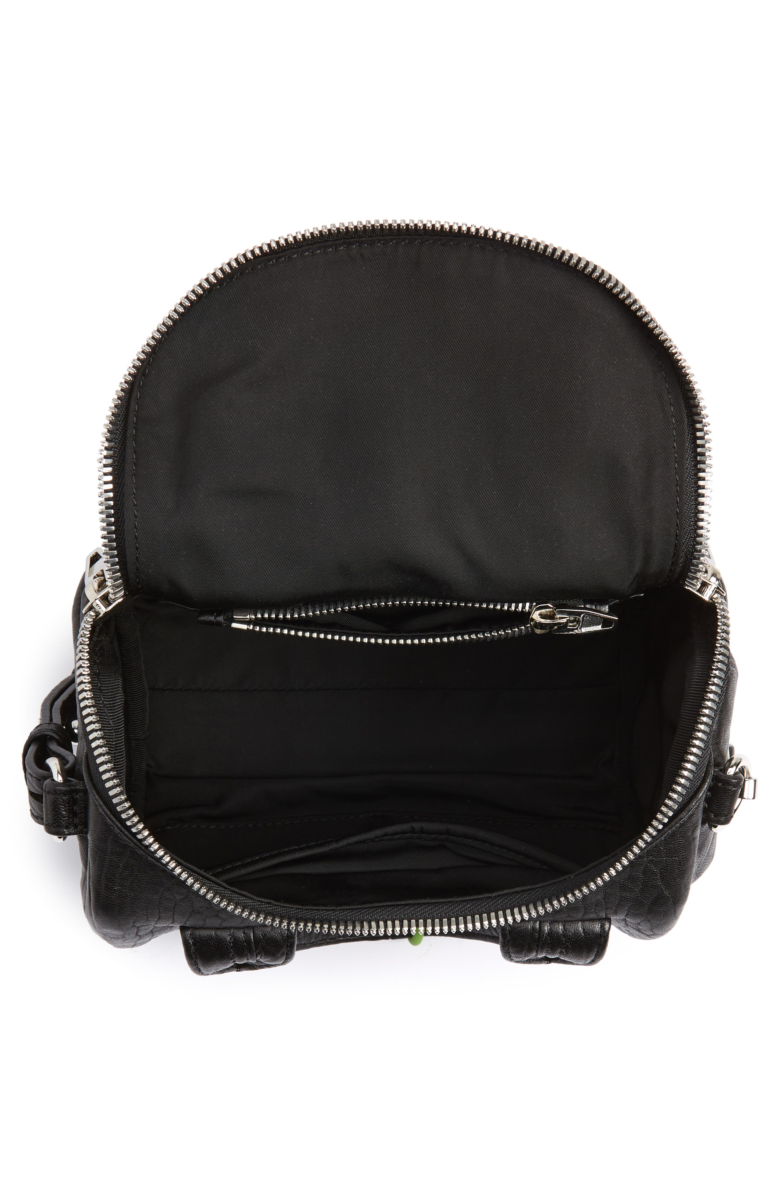 Alexander Wang Mini Rockie - Nickel Lambskin Leather Satchel, Alternate, color, 