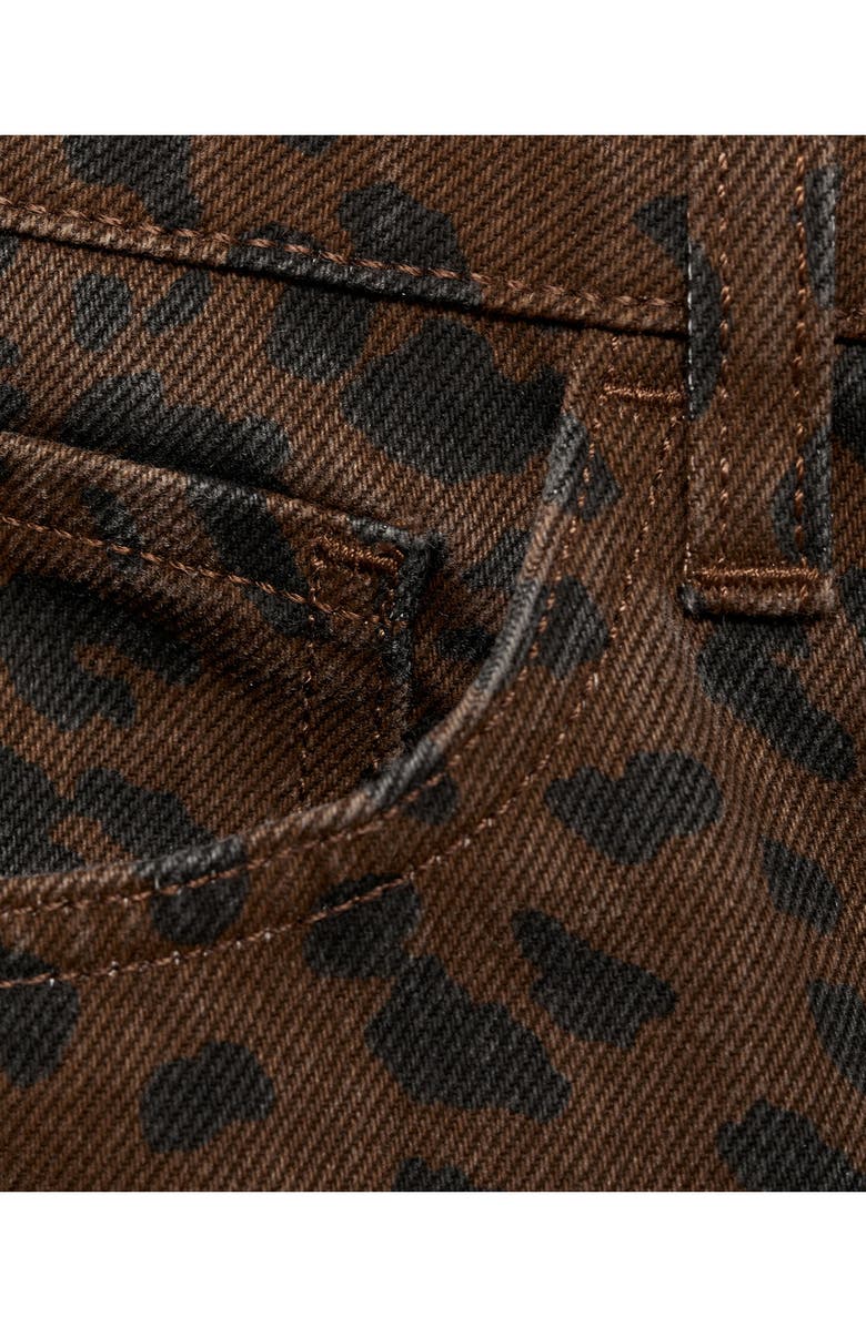 MANGO Leopard Print Straight Leg Jeans, Alternate, color,