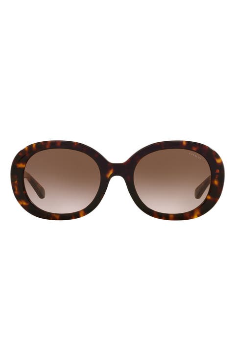 52mm Gradient Oval Sunglasses