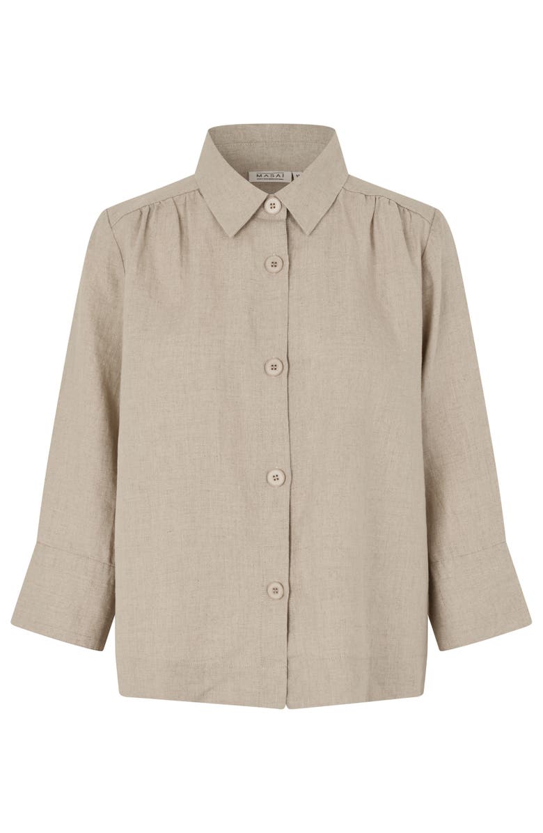 Masai Copenhagen MaIdakai Linen Shirt, Alternate, color, Natural