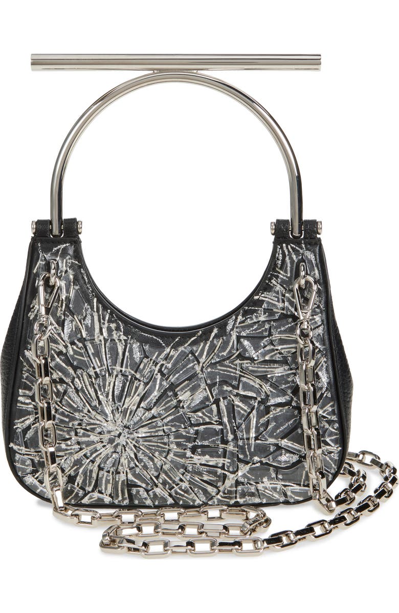 McQueen Mini T-Bar Crossbar Leather Handbag, Alternate, color,