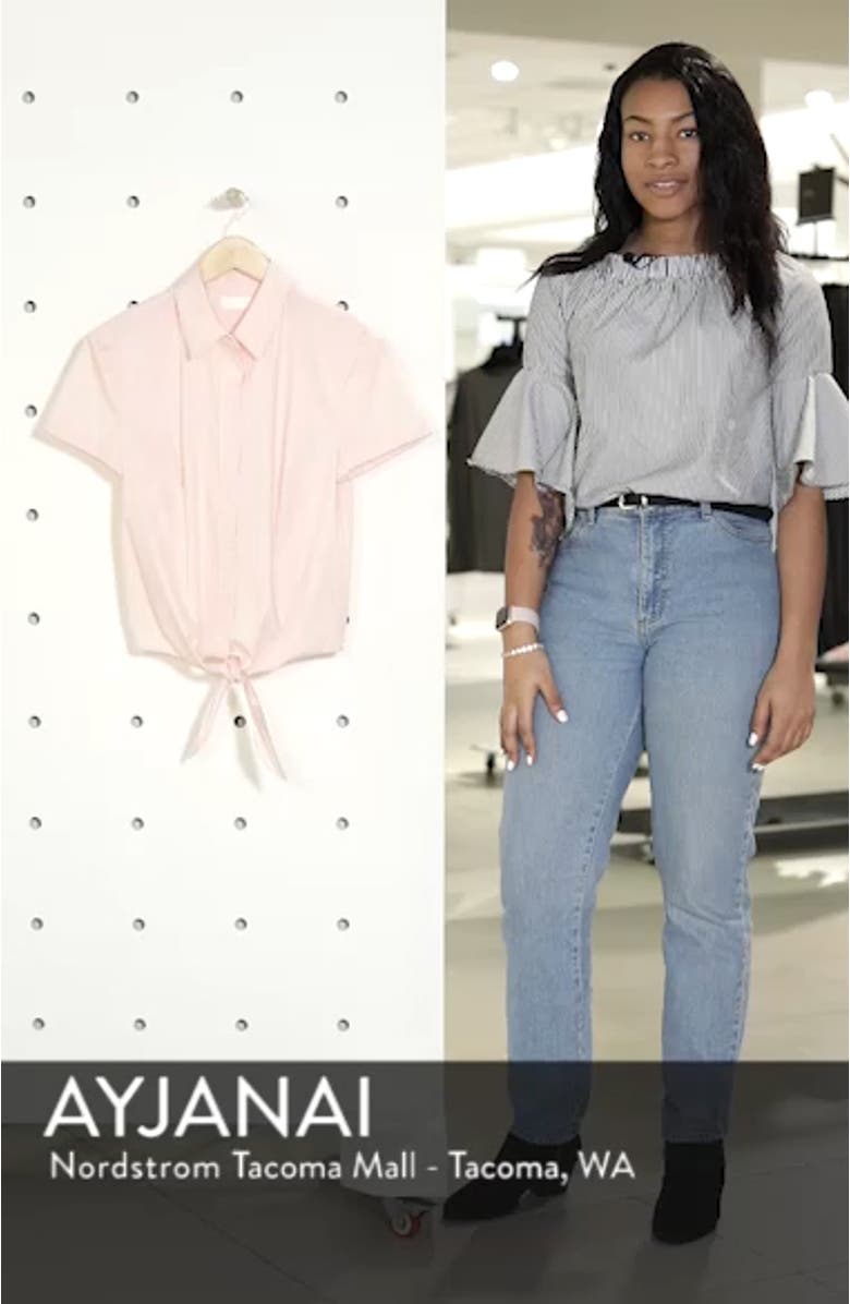 Tie Front Poplin Shirt, sales video thumbnail