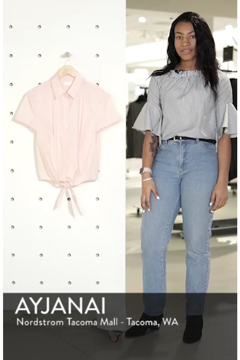Tie Front Poplin Shirt video