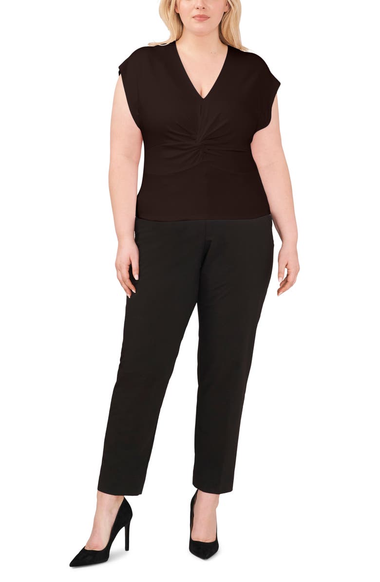 Halogen<sup>®</sup> Twist Front Knit Top, Alternate, color, Deep Mahogany