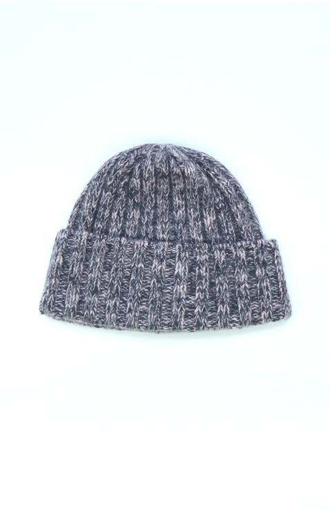 Cashmere tweeded chunky hat